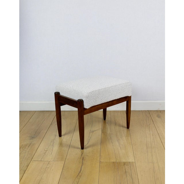 Cream Bouclé Ottoman from Edmund Homa, 1970s For Sale - Image 4 of 10