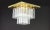 Metal Large Brass Crystal Glass Chandelier from Limburg, Germany, 1960s For Sale - Image 7 of 8