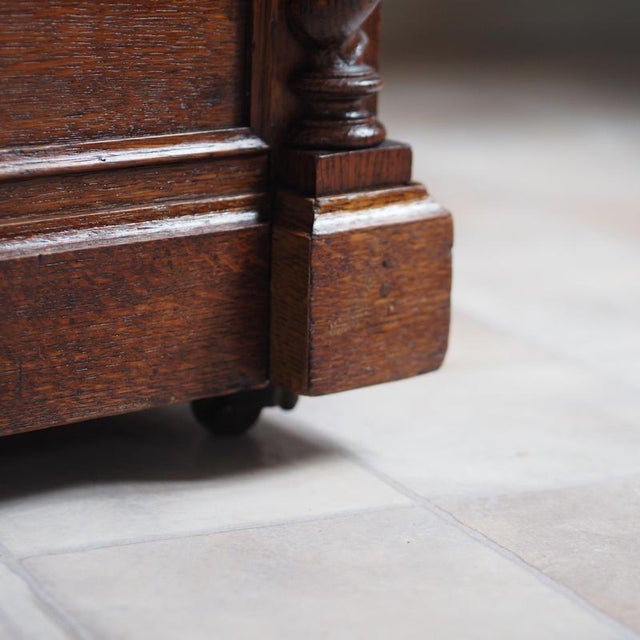 Antique Gründerzeit Oak Writing Desk, 1890 For Sale - Image 12 of 18
