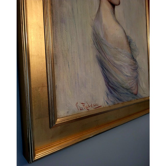 European School Artist Portrait Composition, 1930s, Oil Painting on Canvas, Framed For Sale - Image 3 of 7