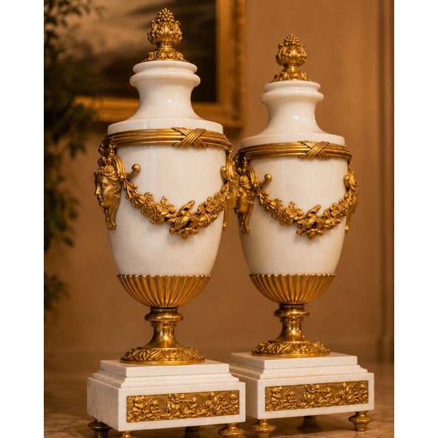1855 Japy Freres Louis XVI Marble Clock Set - 3 Pc For Sale - Image 16 of 18