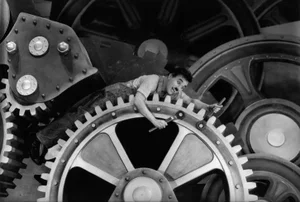 1936 "Modern Times" Black and White Photograph Print of Charlie Chaplin by Max Munn Autrey