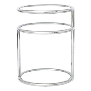 Vintage Chrome and Glass Side Table, Germany, 1970s For Sale