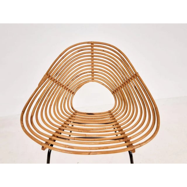 Dutch Rattan Lounge Chair from Rohe Noordwolde, 1950s For Sale - Image 6 of 14