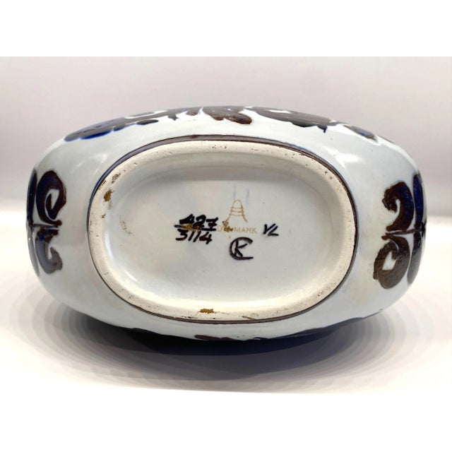 1960s Kari Christiansen for Royal Copenhagen & Alumia Art Pottery Ceramic Vase For Sale - Image 9 of 10