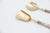 Set of Dessert Spoons with Embossed Silver Handles, Set of 3, in Good conditions.