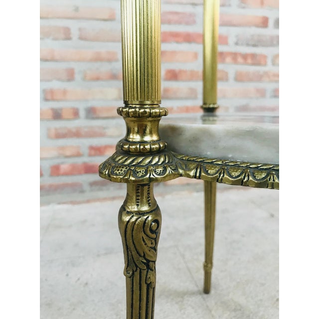French Gilt Bronze and Marble Gueridon Table, circa 1940 For Sale - Image 10 of 11