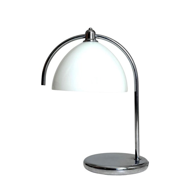 Gold Table Lamp in Chrome and Glass, 1970s For Sale - Image 8 of 8