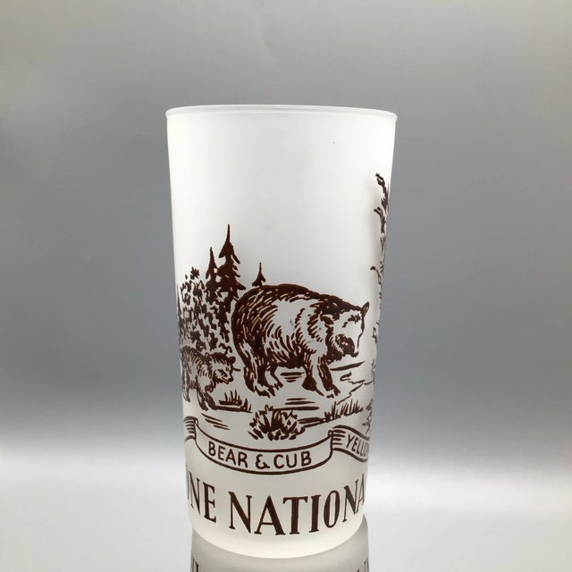 Hazel-Atlas Vintage Yellowstone National Park Tumblers - Set of 4 For Sale - Image 4 of 13