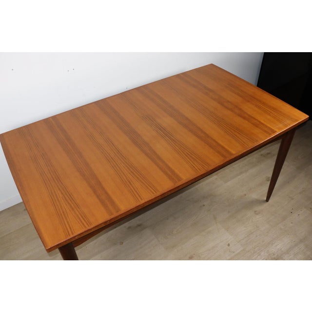 Wood Scandinavian Extendable Teak Dining Table, 1960s For Sale - Image 7 of 18