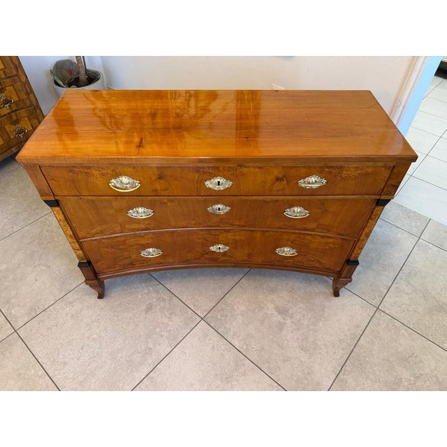 Empire Biedermeier Chest of 3 Drawers For Sale - Image 4 of 9