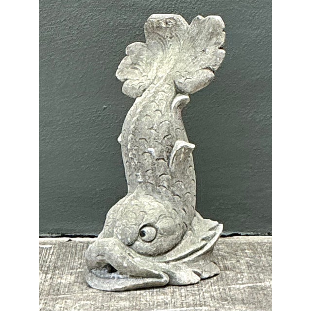 Vintage Cast Concrete Dolphin For Sale - Image 12 of 12