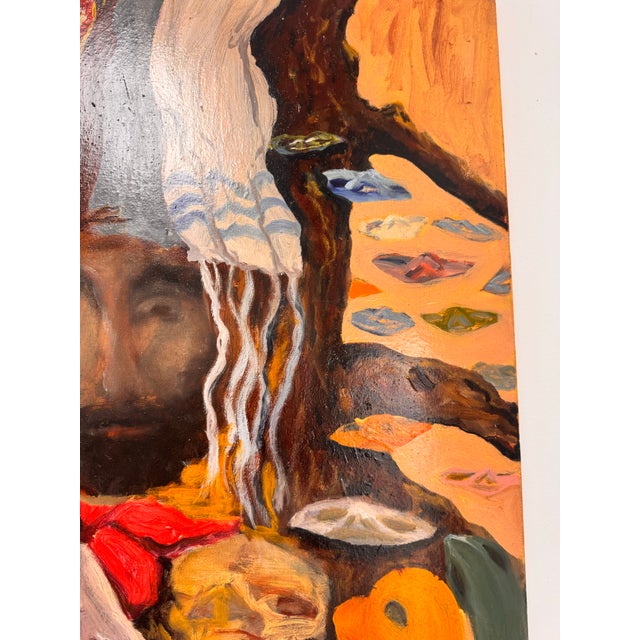 1992 Arge Surrealist Figural Painting by Lanzkron – Oil on Canvas For Sale In West Palm - Image 6 of 9