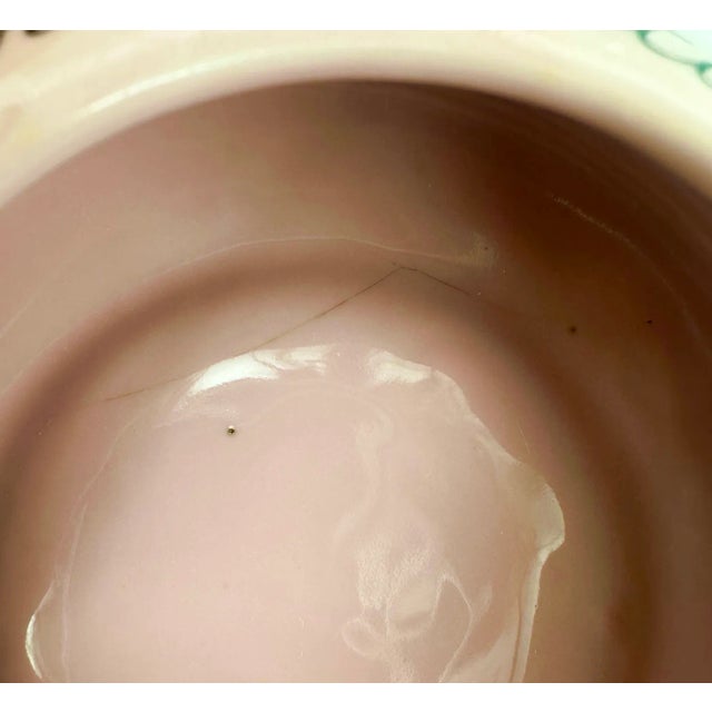 Mid 20th Century Vintage Hotel Lotti Paris France Pink Ceramic Ashtray Catchall Dish For Sale - Image 5 of 12