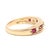Early 21st Century 0.69 CTW Ruby & Diamond Band Ring, 18k Yellow Gold, Ring Size 5.5, Stackable For Sale - Image 5 of 6
