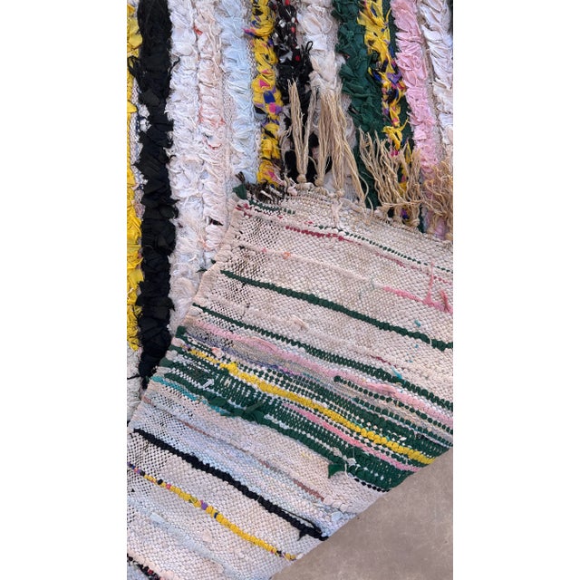 Blue 1980s Moroccan Colorful Vintage Rug - 3'5" X 6'5" Ft For Sale - Image 8 of 9