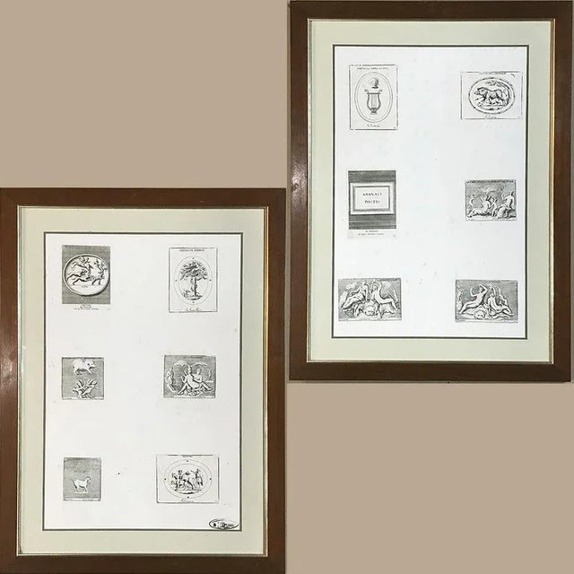 Pair 19th Century French Neoclassical Framed Engravings For Sale - Image 4 of 12