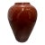 Vintage Postmodern 1980s Burnt Orange Ceramic Urn Sand Jar Shaped 16 Inch Floor Vase Art Deco For Sale