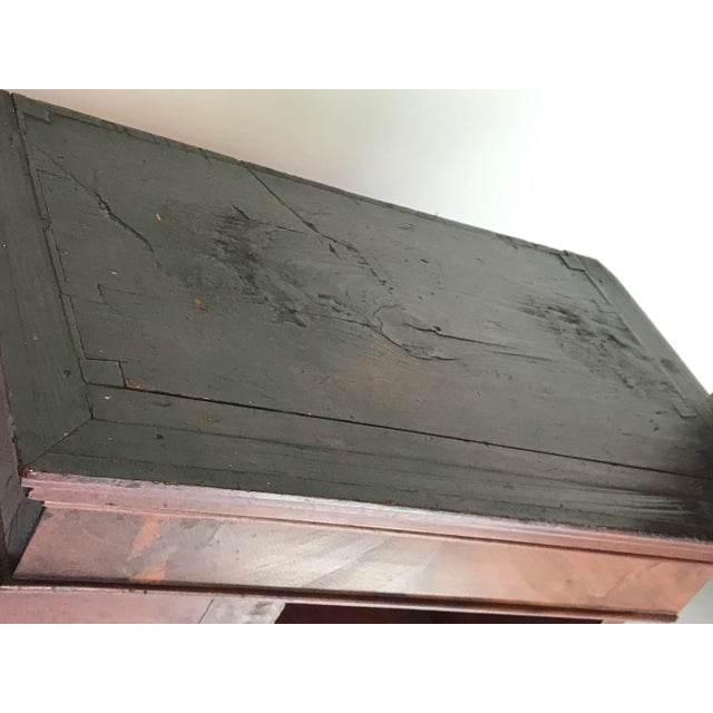 Mahogany Hanging Bubble Glass Sliding Door Cupboard For Sale - Image 12 of 13