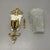 Gold Brass and Ice Glass Wall Light in the style of Kalmar, Germany 1970s For Sale - Image 8 of 18