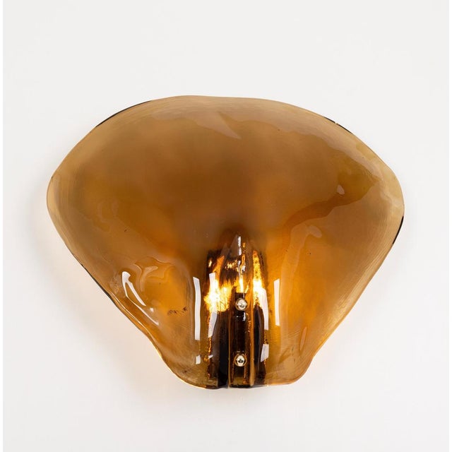 Gold Murano Glass Sconces Wall Lights attributed to Kalmar, Austria, 1970s, Set of 2 For Sale - Image 8 of 9