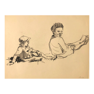 1930s Canadian Figure Study Drawing by Norman Kent