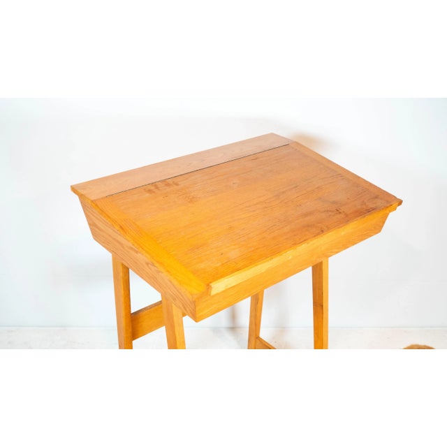 Mid-Century Modern Vintage Charles Webb Architect Standing Desk Oak Wood For Sale - Image 3 of 18