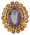 Handcrafted Multi-Gemstone Sunflower Ring in Solid Sterling Silver, Size 7.5 For Sale