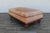 Oversized Vintage Ralph Lauren Tan Leather & Wood Ottoman With Bun Feet For Sale In Los Angeles - Image 6 of 18