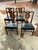 Dark Green Mid 20th Century Chippendale Leather Seat Arm Chairs Set of 4 For Sale - Image 8 of 12