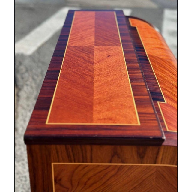 Beautiful vintage roll-top secretary desk, made in Sweden by Bröderna Gustafsson exclusively for Scandinavian Gallery —...
