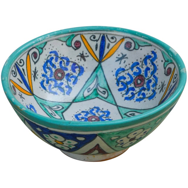 Mid 20th Century Mid 20th Century Moorish-Patterned Ceramic Bowl For Sale - Image 5 of 11