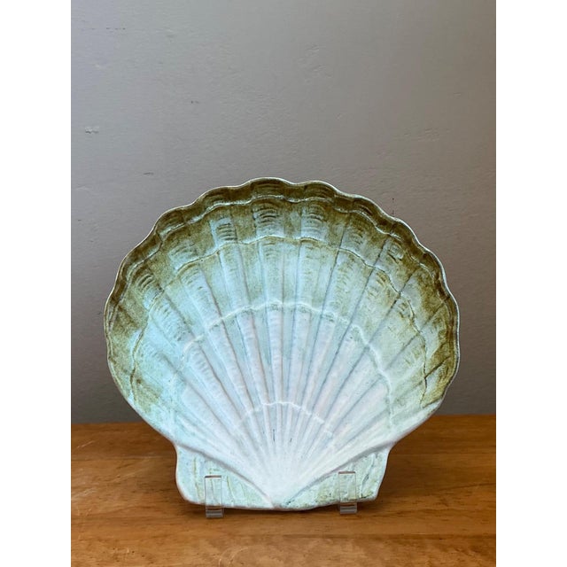 Vintage French Scallop Shell Ceramic Dish For Sale - Image 10 of 15
