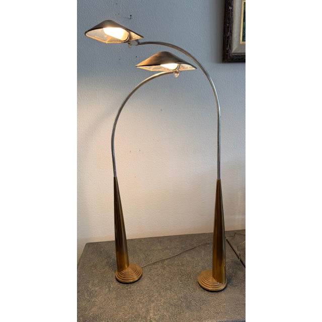 A stunning pair of Cedric Hartman Chromium lamps we recently acquired out of a prominent interior designers estate who...