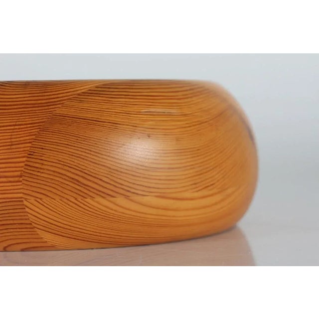 Large Swedish Bowl in Pine by Stig Johnsson, 1970s For Sale - Image 4 of 12