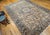 Vintage Persian Heriz Rug, Hand-Knotted Wool, Geometric Medallion Pattern,Tan & Navy, 9x13 For Sale - Image 9 of 18