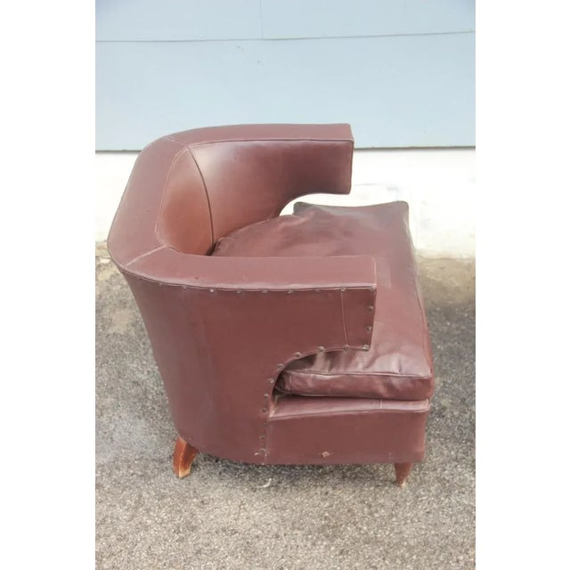 Set of Italian Armchairs with Wooden Feet, 1930s For Sale - Image 6 of 15