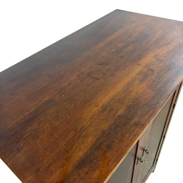 Vintage Crate & Barrel Mission Style Tv Cabinet For Sale - Image 9 of 14