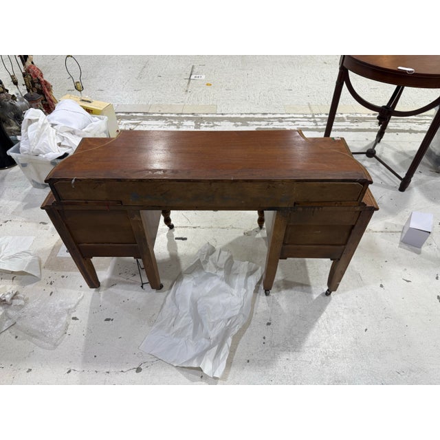 Antique 1920s Wooden Vanity Dressing Table Made of Walnut For Sale - Image 10 of 12