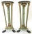 Late 19th Century Pair of Carved Wood Pedestal Stands With Green & Gold Painted Finish For Sale In Charleston - Image 6 of 9