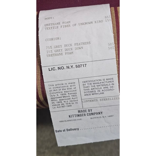 Late 20th Century Kittinger Mahogany Williamsburg Style Chippendale Style Sofa Claw and Ball Feet For Sale - Image 9 of 9