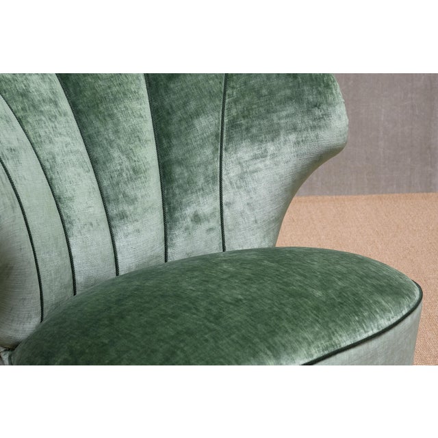 Set of Finnish Lounge Chairs in Jade Green Velvet by Carl-Johan Boman, 1950s For Sale - Image 17 of 18