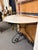 Metal Vintage Wrought Iron Demi-Lune Console Table With Marble Top For Sale - Image 7 of 9