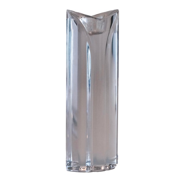 Towle Silversmiths 1970s Towle Art Deco Crystal Candle Holders - a Pair For Sale - Image 4 of 6