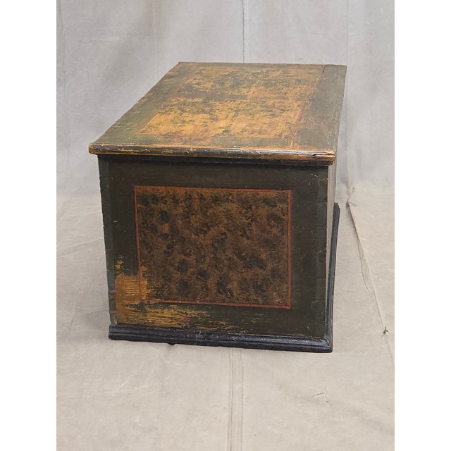 Antique European (German or Czechia) Pine Blanket Chest With Original Paint For Sale - Image 12 of 16