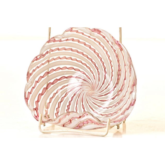 Zanfirico Bowl by Architecture Archimede Seguso for Seguso Vetri d'i Arte, Italy, 1940s For Sale - Image 9 of 12