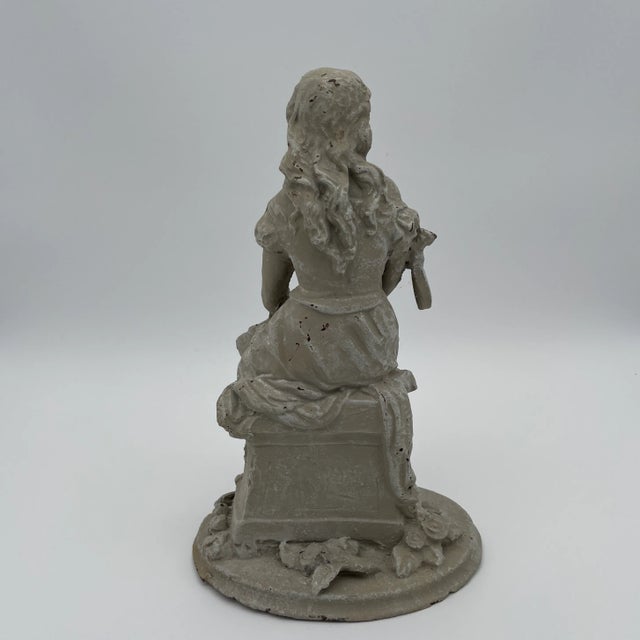 Late 19th Century Late 19th Century Painted French Cast Iron Statue For Sale - Image 5 of 6