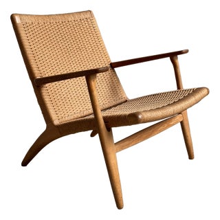 Vintage CH25 Armchair by Hans J Wegner for Carl Hansen & Son, 1950s For Sale