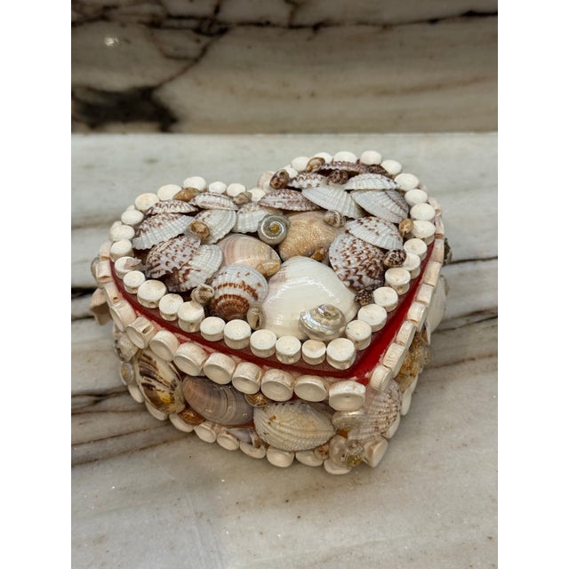 Heart Shaped Shell Box For Sale - Image 4 of 4