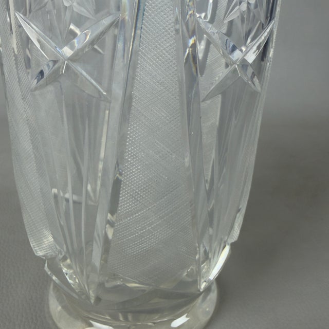 Vintage Bohemian Crystal Vase, 1960s For Sale - Image 8 of 11